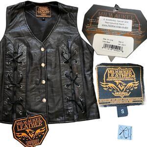 Milwaukee Leather Performance Apparel Leather Vest Sz S
